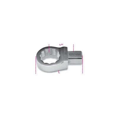 Chiave poligonale per barre dinamometriche con snodo rettangolare 14 MM 14X18 MM
