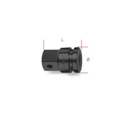 Adattatore a percussione con quadro femmina 3/8” e maschio 1/2” diametro 22 MM