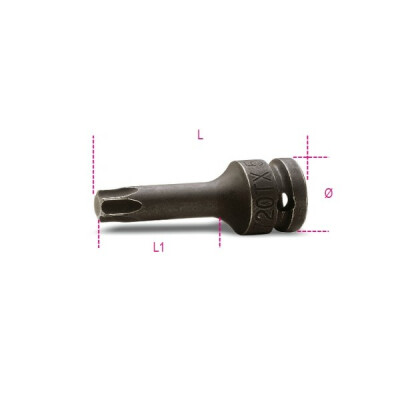 Bussola a percussione maschio per viti con impronta Torx® T55