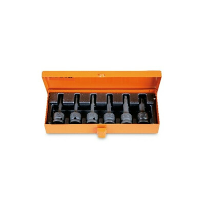 6 bussole a percussione per viti con impronta Torx® in cassetta metallica