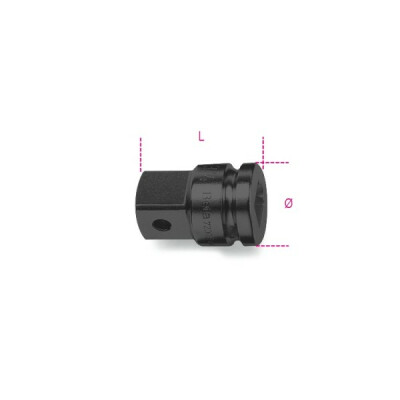Adattatore a percussione con quadro femmina 1/2” e maschio 3/4” diametro 30 MM