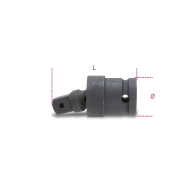 Giunto a percussione con quadro maschio e femmina da 1/2” diametro 28 MM