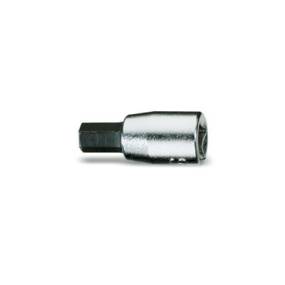 Bussola esagonale con quadro femmina da 1/4" cromato - punta brunita da 1/4".