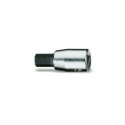Bussola esagonale con quadro femmina 1/4&quot; cromato - punta brunita 9/32&quot;.