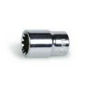 Chiave a tubo quadra 1/4&quot; femmina, cromata 11 MM