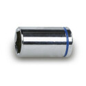 Presa colorata con quadro femmina da 1/4&quot;, presa esagonale, cromata 4 MM Azzurro