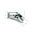Chiave a bussola snodata bocca poligonale 16 MM diametro 22 MM