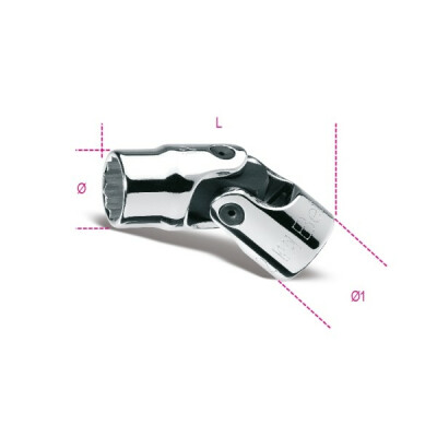 Chiave a bussola snodata a bocca poligonale da 7/16" diametro 15,8 MM