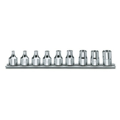 Set di 9 bussole lunghe per viti con profilo Torx® nel supporto