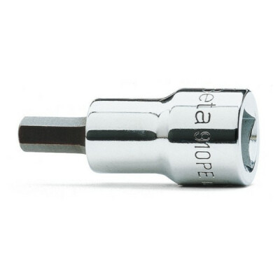 Presa esagonale maschio con quadro femmina da 3/8", cromata - punte brunite da 5/32".