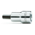 Presa esagonale maschio con quadro femmina da 3/8&quot;, cromata - punte brunite da 7/32&quot;.