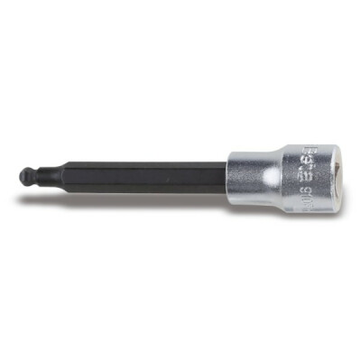 Chiave a brugola con testa sferica e quadro femmina 3/8" cromato - punte brunite 10 MM
