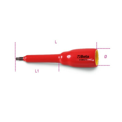 Chiave a tubo maschio per viti con impronta Torx® con quadro femmina 3/8" 40 MM