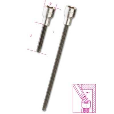 Presa esagonale maschio con testa a sfera 5L MM