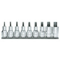 Set di 9 prese maschio per viti con impronta Torx® nel supporto