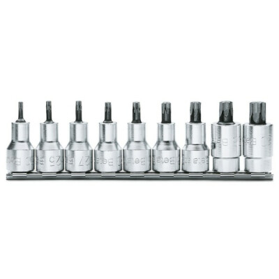 Set di 9 prese maschio per viti con impronta Torx® nel supporto