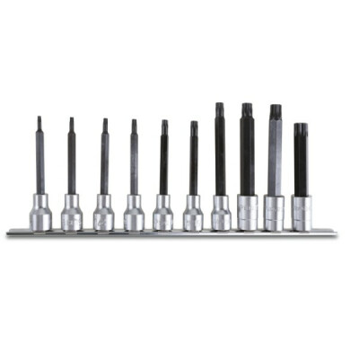 Set di 10 bussole lunghe per viti Torx® con supporto