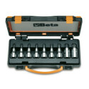 Set di 9 bussole maschio per viti a testa Torx® in una scatola