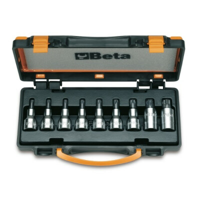 Set di 9 bussole maschio per viti a testa Torx® in una scatola