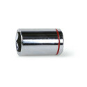 Chiave a bussola colorata con bussola quadra da 1/2&quot;, presa esagonale, cromata 24 MM Rossa