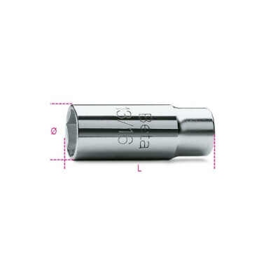 Chiave a tubo con quadro femmina da 1/2”, per candele 14 MM 9/16"