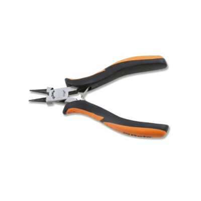 Pinza a becchi tondi corti con manico bimateriale