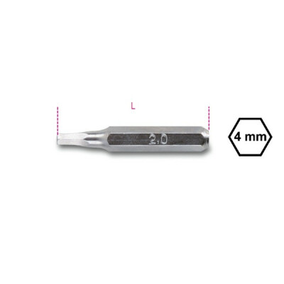 Pacchetto: Punta da 4 mm per viti con attacco esagonale da 2 mm