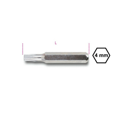 Pacchetto: Punta da 4 mm per viti con impronta Torx® T7 antimanomissione