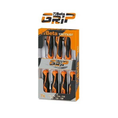 Set di 7 chiavi a bussola con impugnatura per viti a testa Torx®