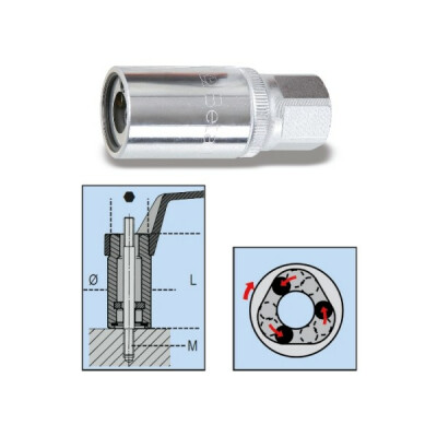 Estrattore a rullo per borchie con quadro femmina 1/2" 14 MM