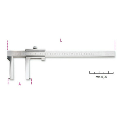 Indicatore a cursore per tamburi freno, lettura vigesimale A MAX 350 MM