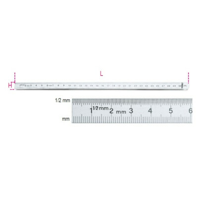 Righelli flessibili graduati in acciaio inossidabile da 150 mm