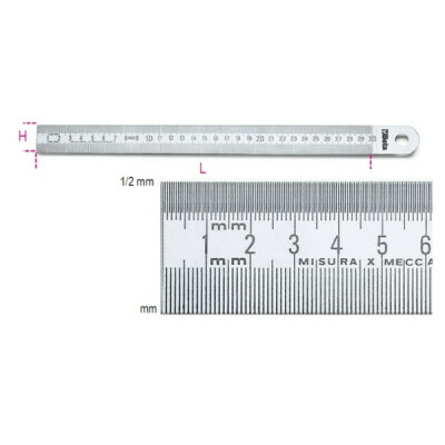 Righelli graduati semirigidi in acciaio inox 1000 MM