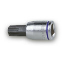 Bussola maschio colorata per viti con testa Torx®, quadro femmina 1/4", cromata - punte brunite T20 Grigio chiaro