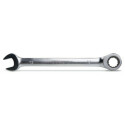 Chiave combinata a forcella dritta e cricchetto poligonale cromata 16 x 16 MM diametro 30,7 MM