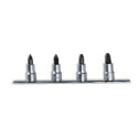 Set di chiavi a bussola per viti a croce Phillips®, 3/8" femmina quadrata, cromo - punte brunite