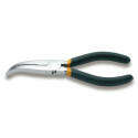 Pinza con becchi piatti angolati molto lunghi e granulati, manici ricoperti da 2 strati di PVC antiscivolo, 200 MM