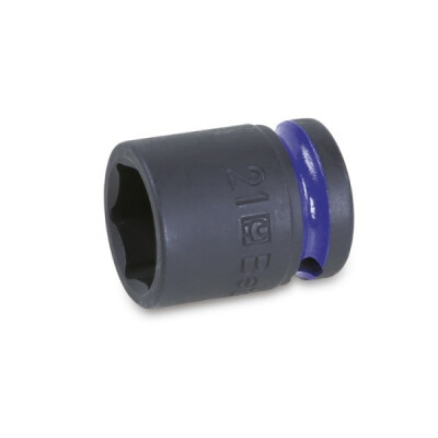 Bussola a impulsi colorata con quadro femmina da 1/2", presa esagonale, serie normale, fosfatata 17 MM diametro 26 MM Blu