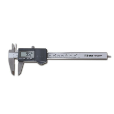 Cursore digitale in acciaio inox temperato, lettura centesimale, grado di protezione IP67, in custodia di plastica rigida