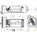 Resitencia, ventilador habitáculo BEHR HELLA SERVICE