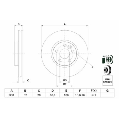 Set di dischi freno BOSCH 0 986 479 261
