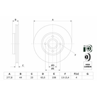 Set di dischi freno BOSCH 0 986 479 659