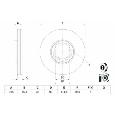 Set dischi freno BOSCH 0 986 479 D40