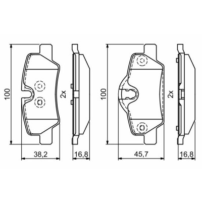 Kit pastiglie freno BOSCH 0 986 495 400