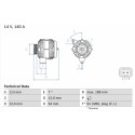 Alternatore BOSCH 0 986 083 820