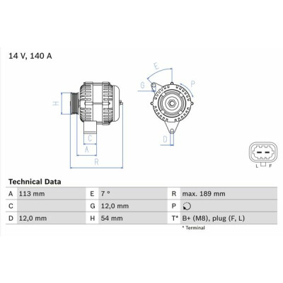 Alternatore BOSCH 0 986 083 820