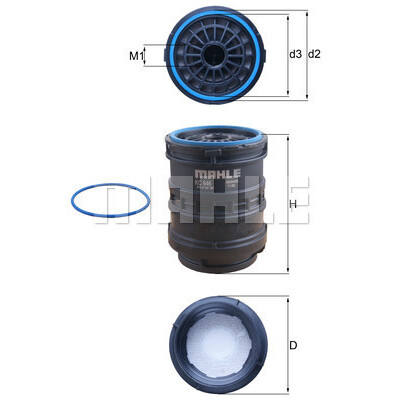 Filtro carburante MAHLE ORIGINAL KC 646D