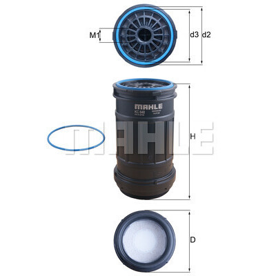 Filtro carburante MAHLE ORIGINAL KC 648D
