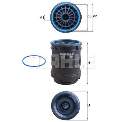 Filtro carburante MAHLE ORIGINAL KC 634D