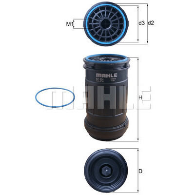 Filtro carburante MAHLE ORIGINAL KC 624D